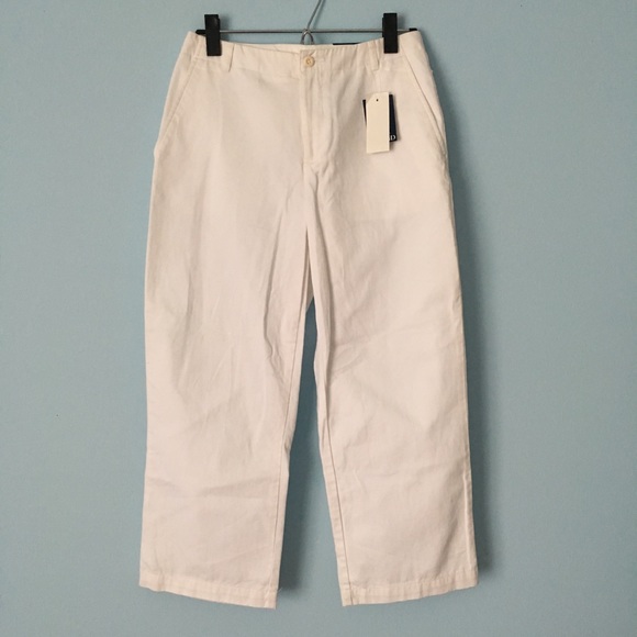 Lands End Cropped Chino Capri Pants 