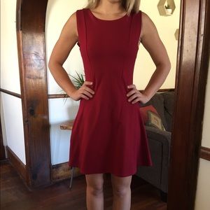 Francesca's fit and flare red cocktail dress