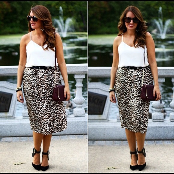 express leopard skirt
