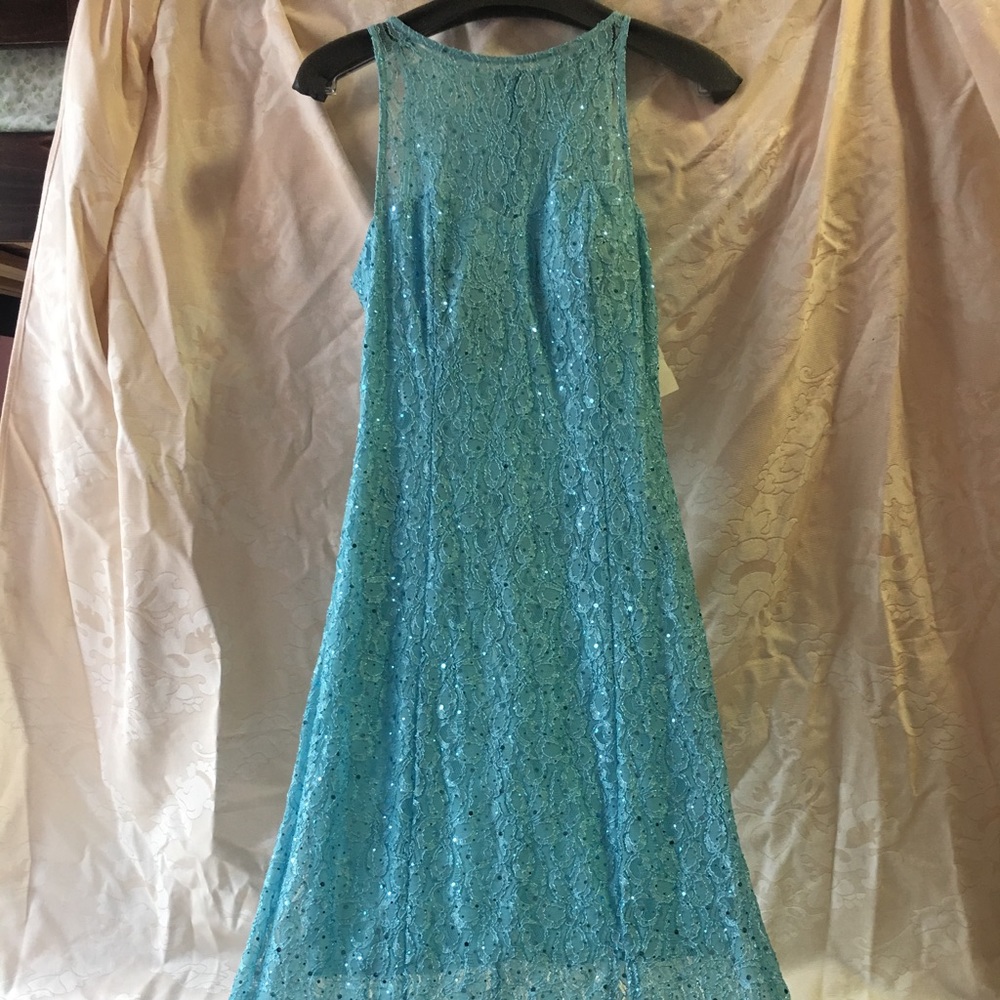 Floor length with a side slit dress