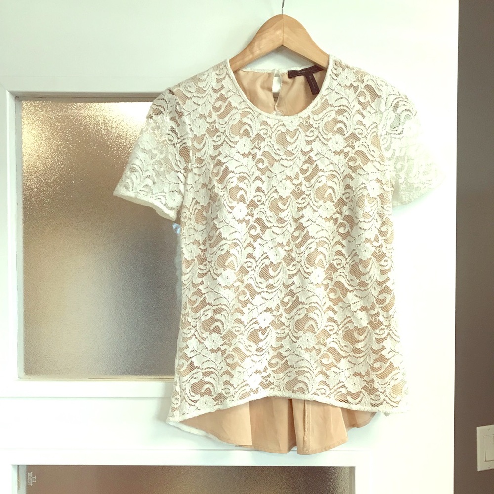 NWOT BCBG Crotchet Blouse