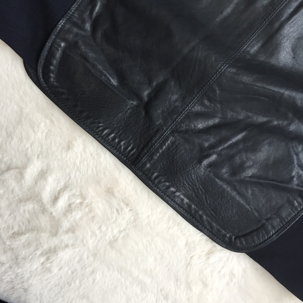 O'2nd for Barney's Sheep Leather Navy Panel Skirt - Picture 7 of 8