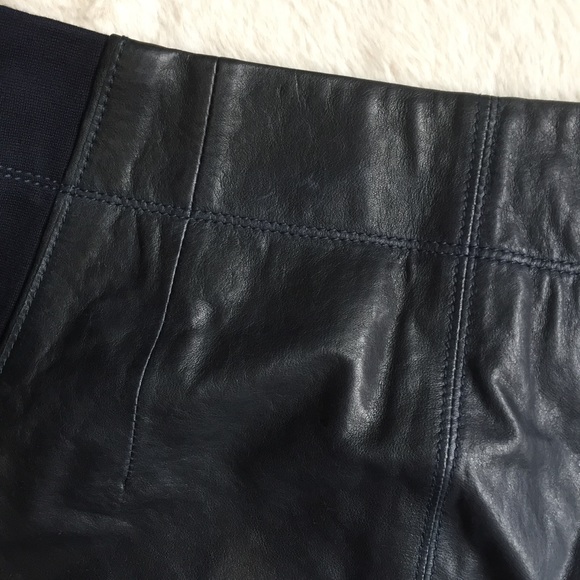 O'2nd for Barney's Sheep Leather Navy Panel Skirt - Picture 6 of 8
