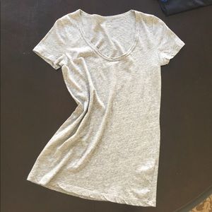 J CREW vintage cotton grey tee NWOT