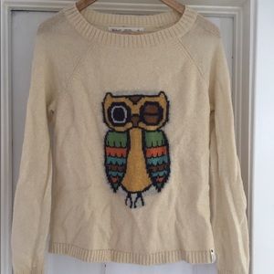 Woolrich Wool Cream Owl Sweater
