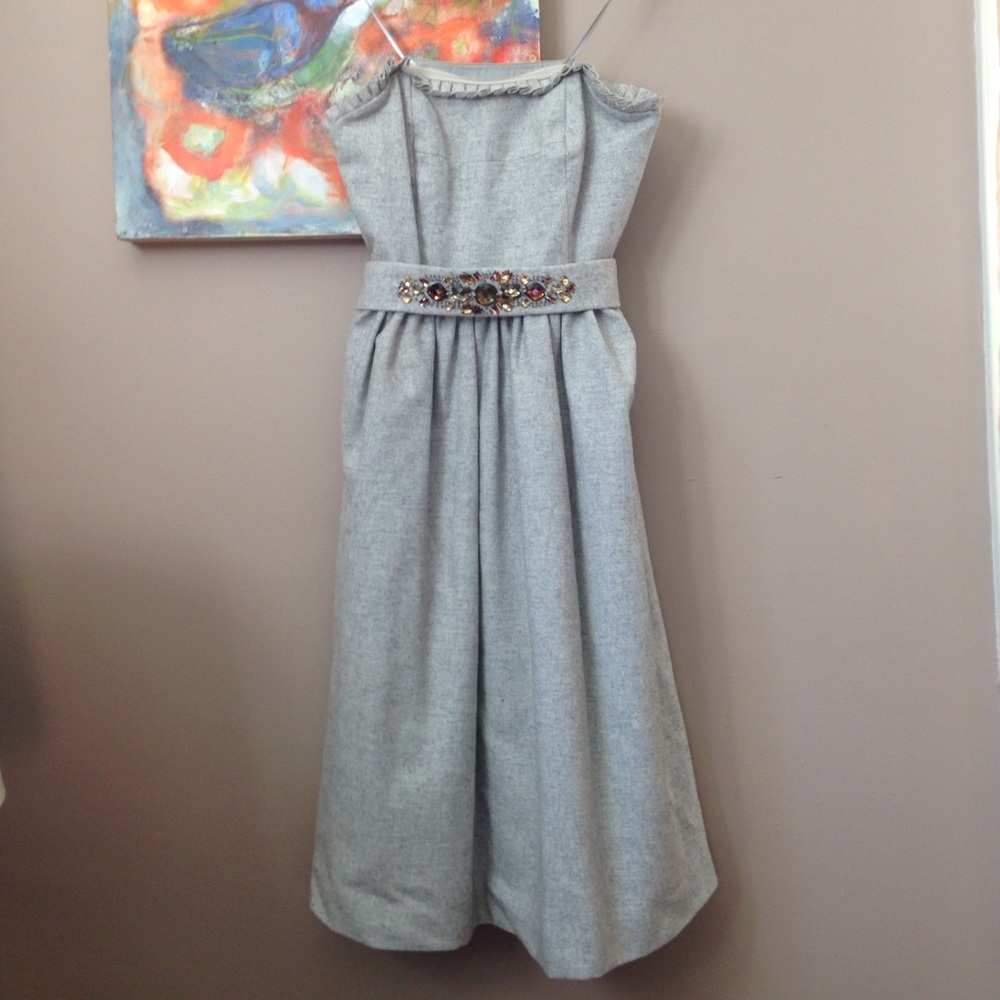 Banana republic gray wool dress