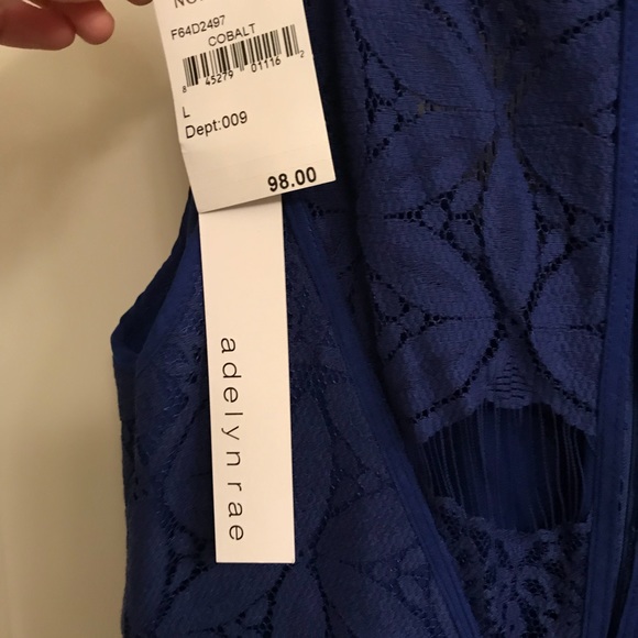 Royal Blue Lace Cocktail Dress - Picture 2 of 5