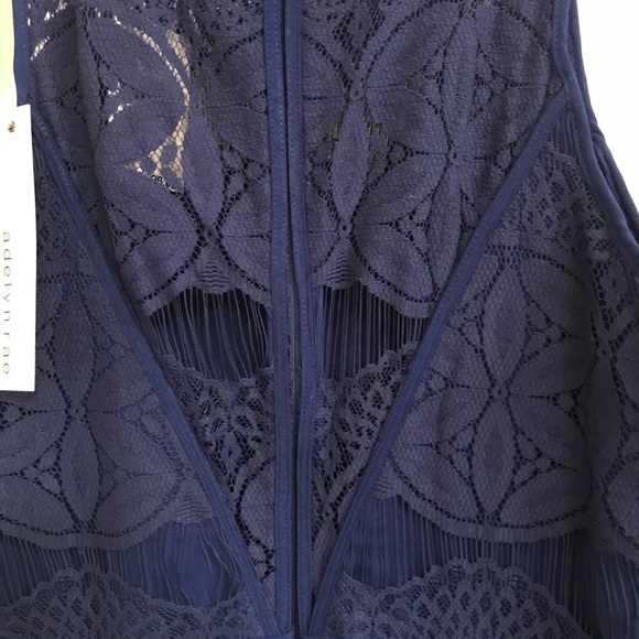 Royal Blue Lace Cocktail Dress - Picture 3 of 5