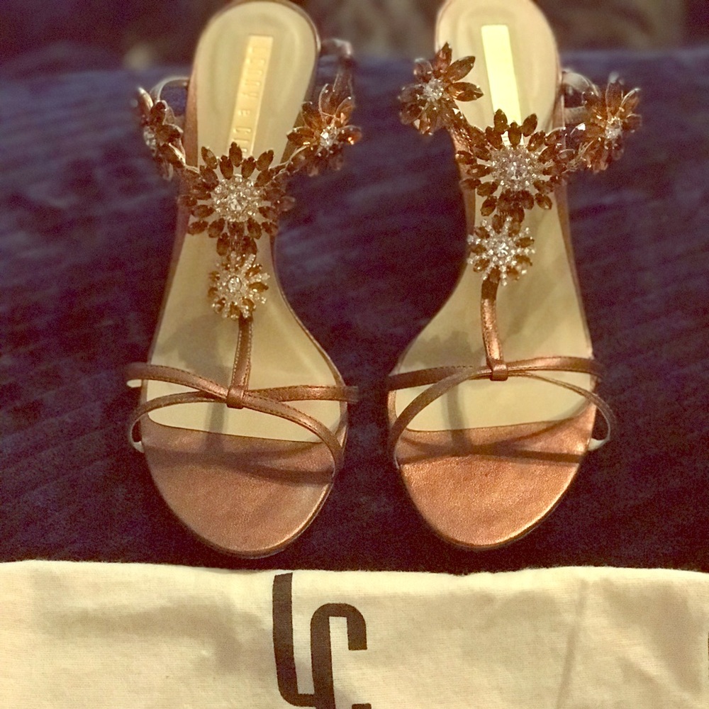 Beautifully crystal embellished dress shoes.