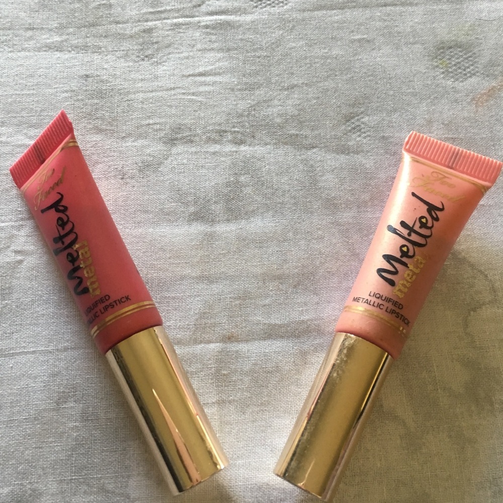 Too Faced melted metallic lipsticks