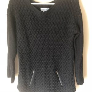 Black Sweater With Zippers Size L