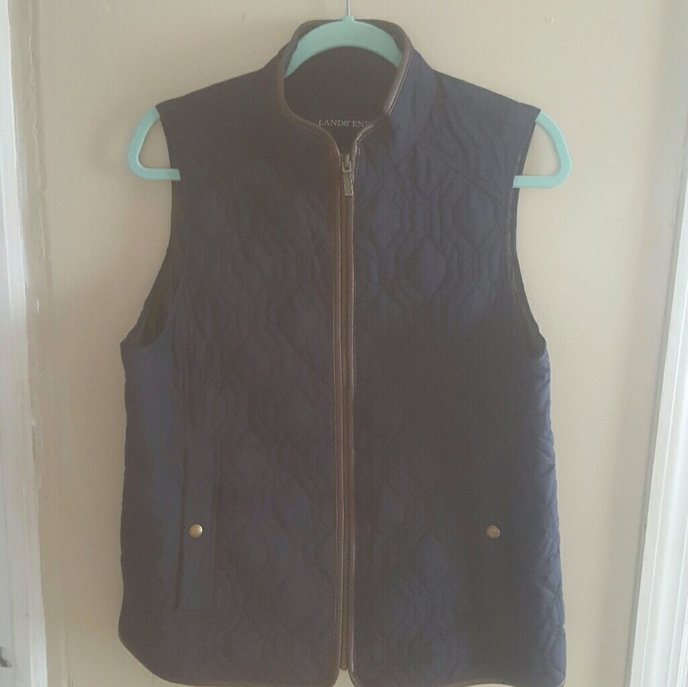 Lands End Navy lightweight vest