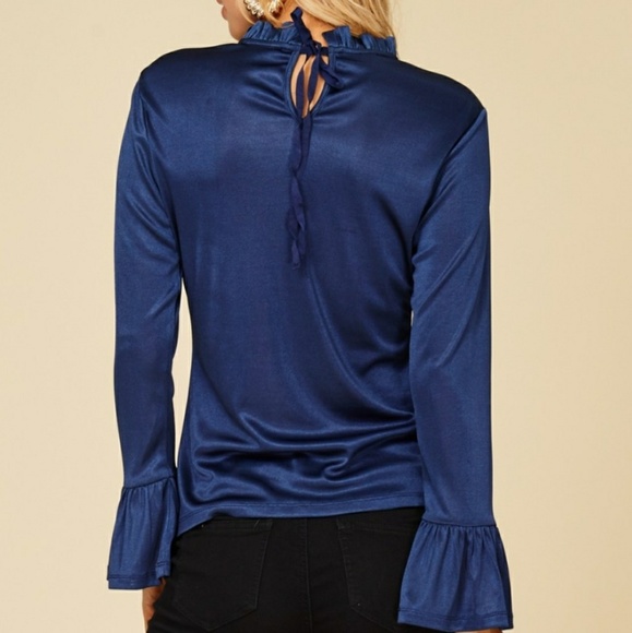 *CLEARANCE* Ruffle Neck Top - Picture 2 of 2