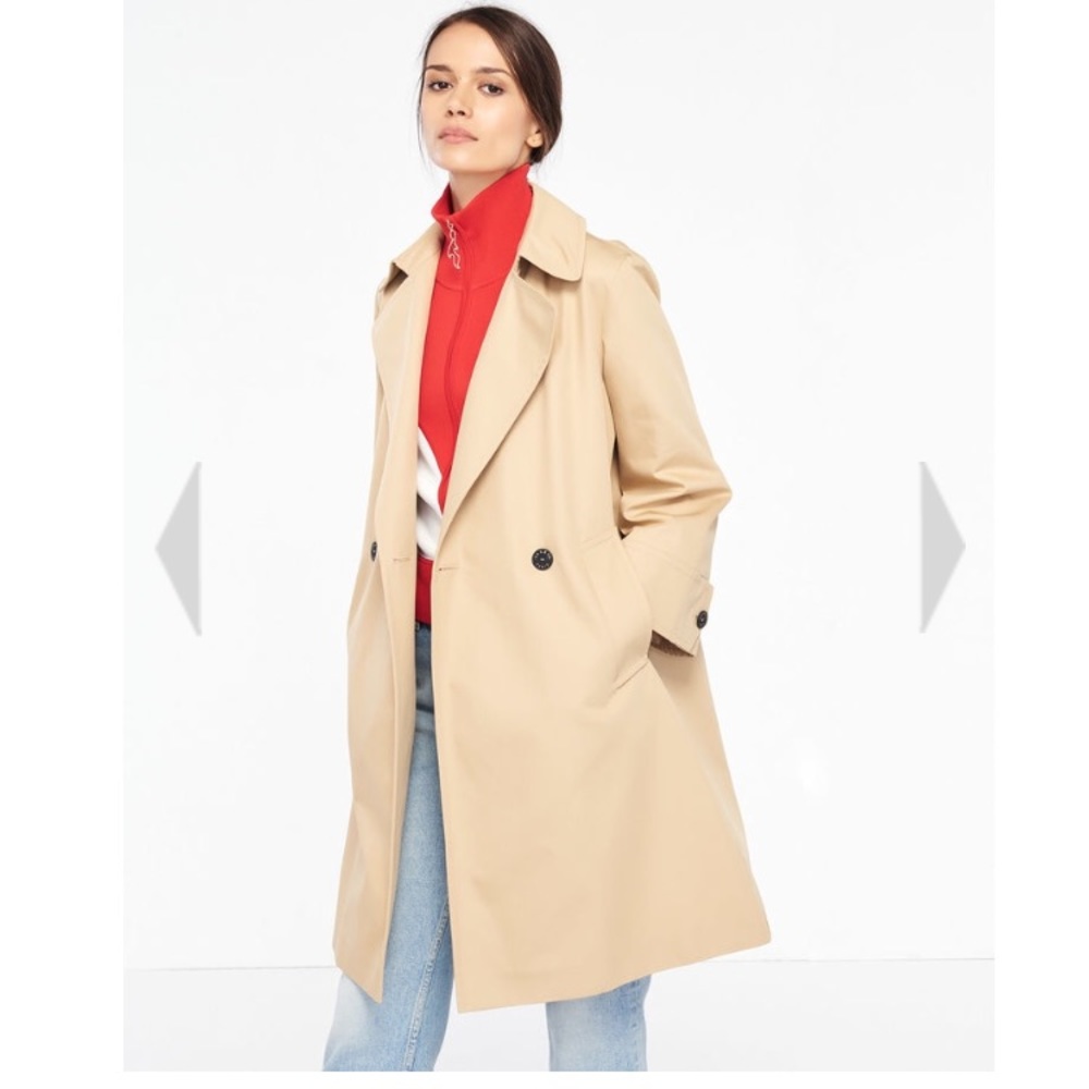 Sandro beige oversized trench coat NWT