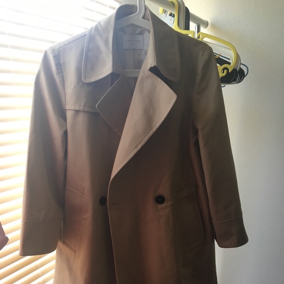 Sandro beige oversized trench coat NWT - Picture 3 of 7