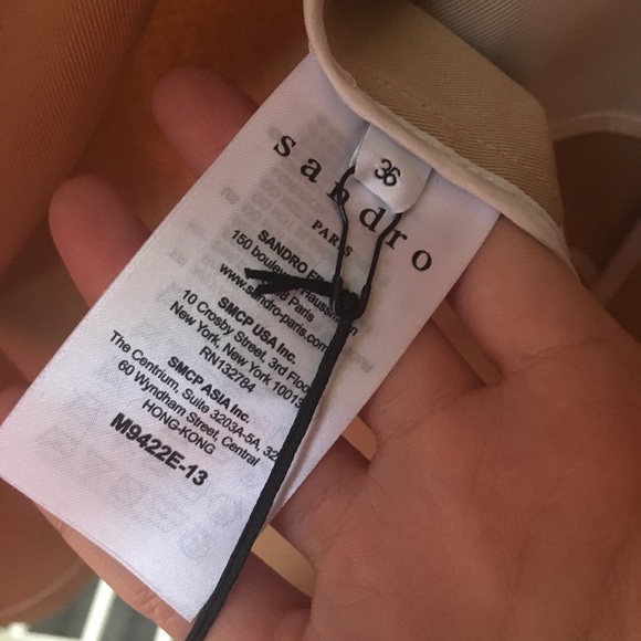 Sandro beige oversized trench coat NWT - Picture 7 of 7