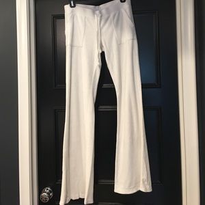 Juicy couture white terry cloth pants