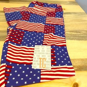 TC Lularoe-Red, White & Blue Leggings-Brand New!