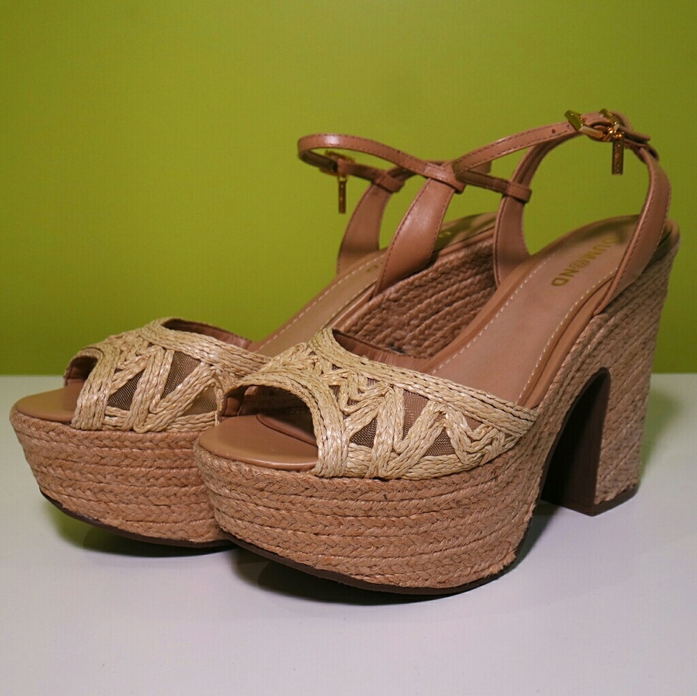 NEVER WORN Straw Platforms