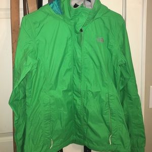 Light weight North Face rain jacket with hood