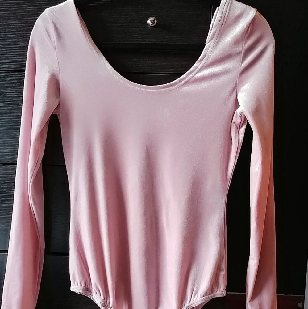 Blush Velvet long sleeve cozy bodysuit