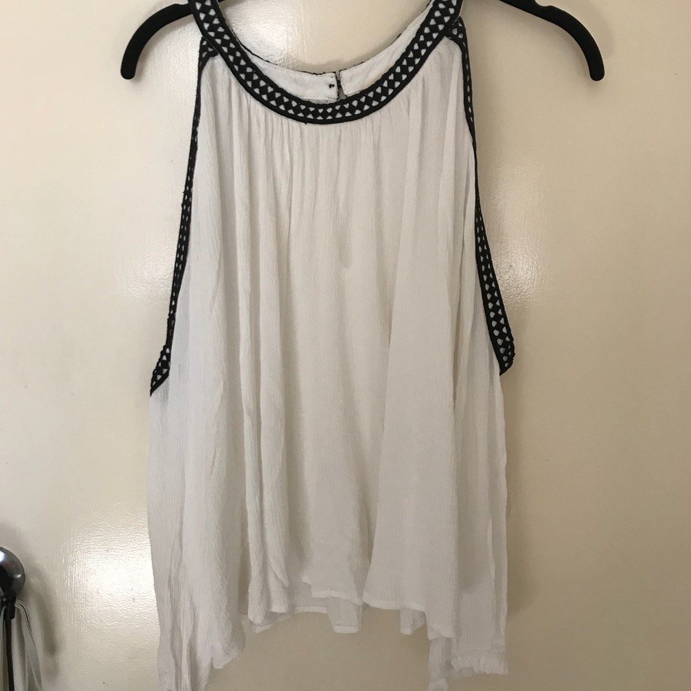 miss love white blouse with open shoulders