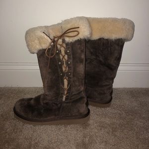 Laced Ugg boots
