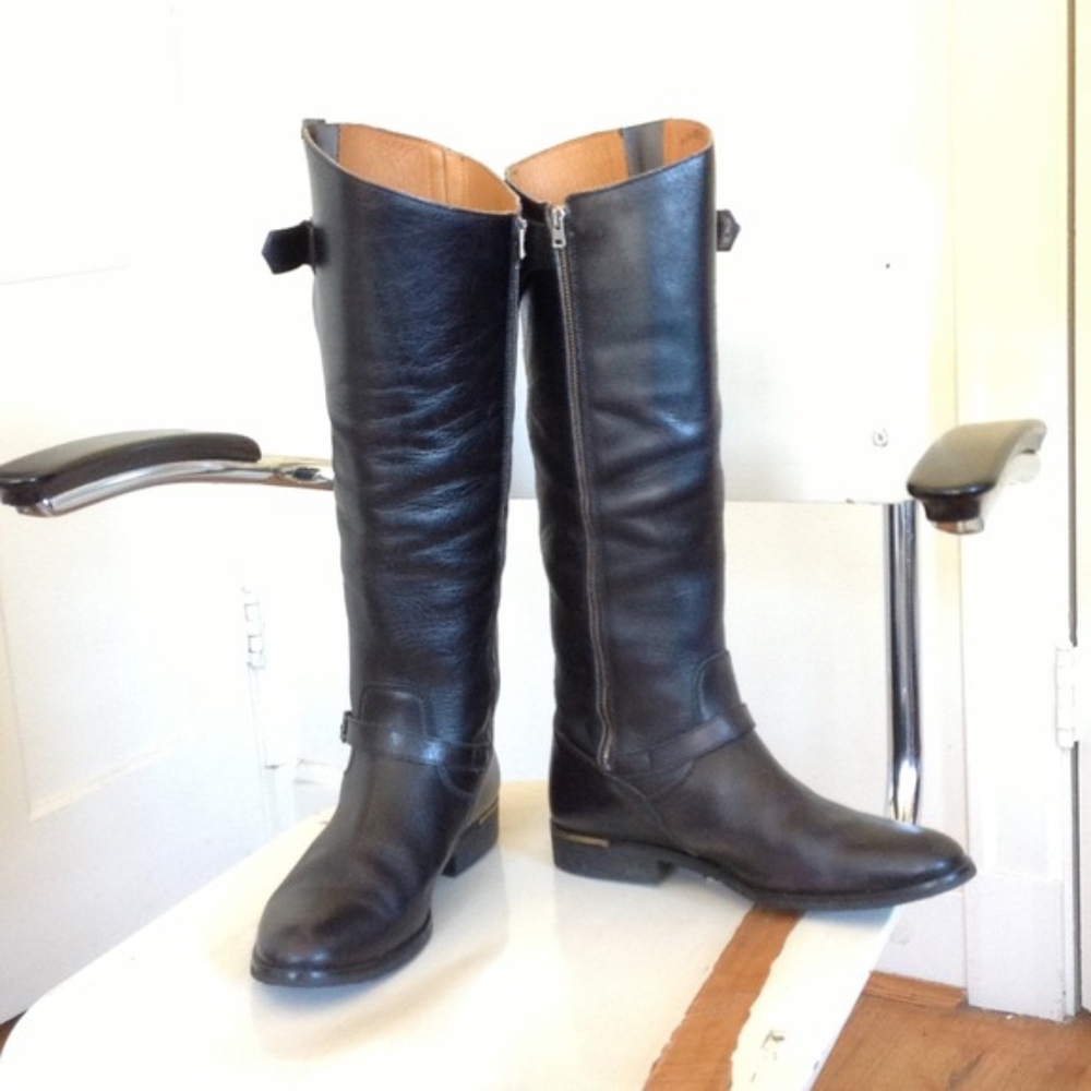 Like New GOLDEN GOOSE Italy gold riding boots 38