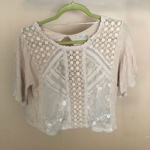 Beige colored top from Urban Outfitters