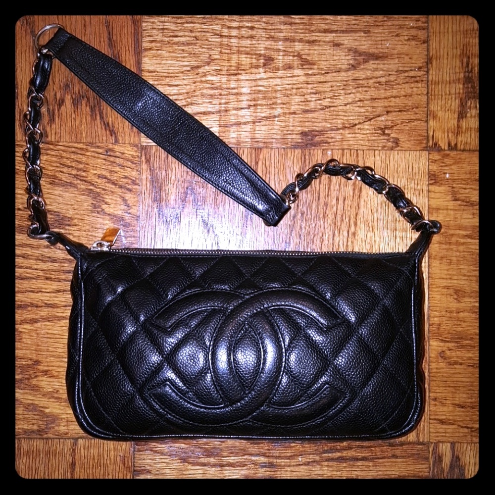 🎈 SALE🔥Vintage CHANEL CAVIAR Leather Bag