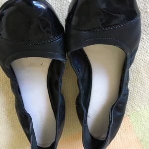 Cole Haan Patent Cortland Cap Toe Ballet Flats