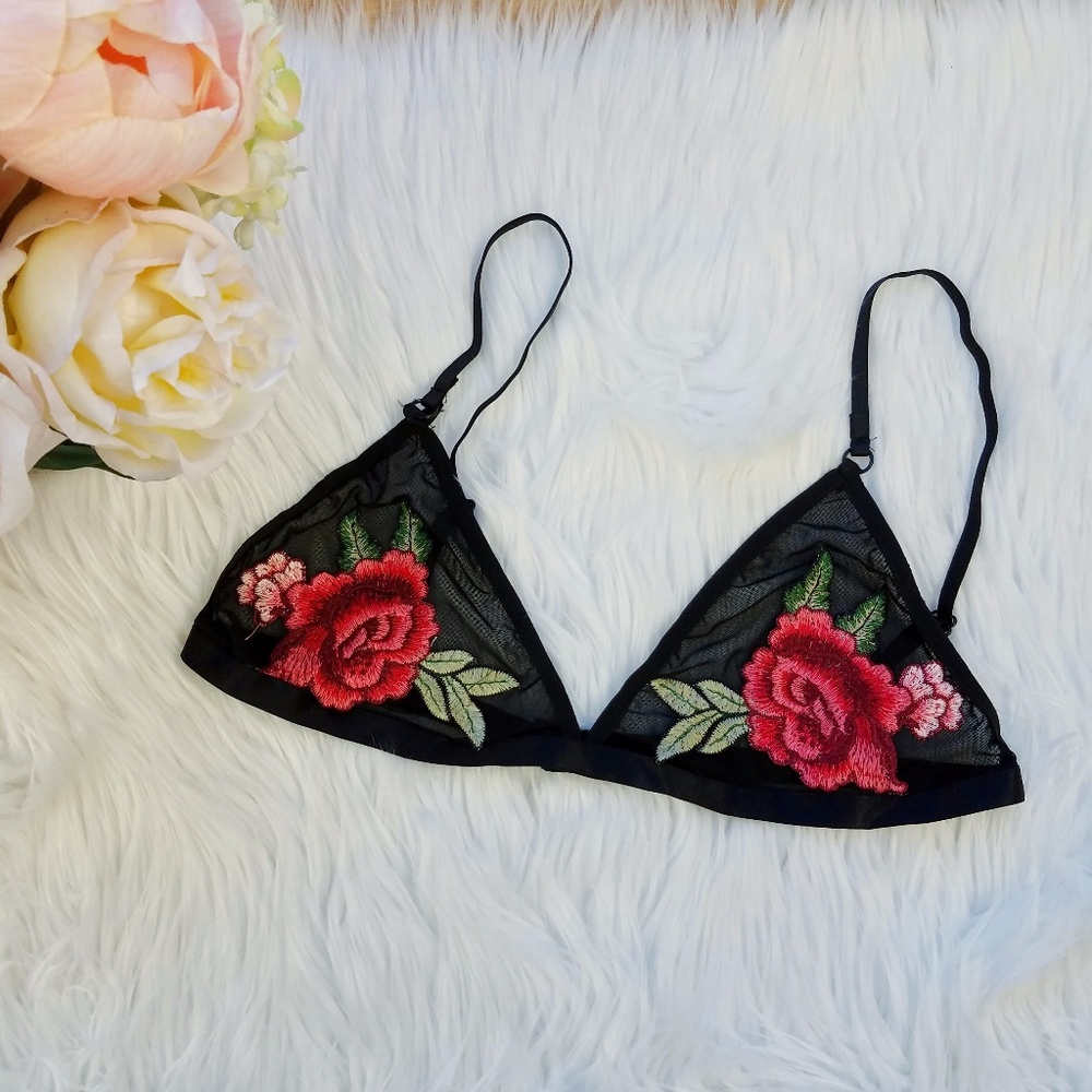 Rose Embroidered Bralette - Picture 4 of 5