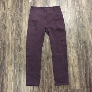 Lululemon all the right places crop, grey/purple