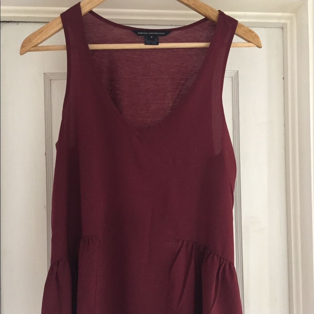 French Connection burgundy tank