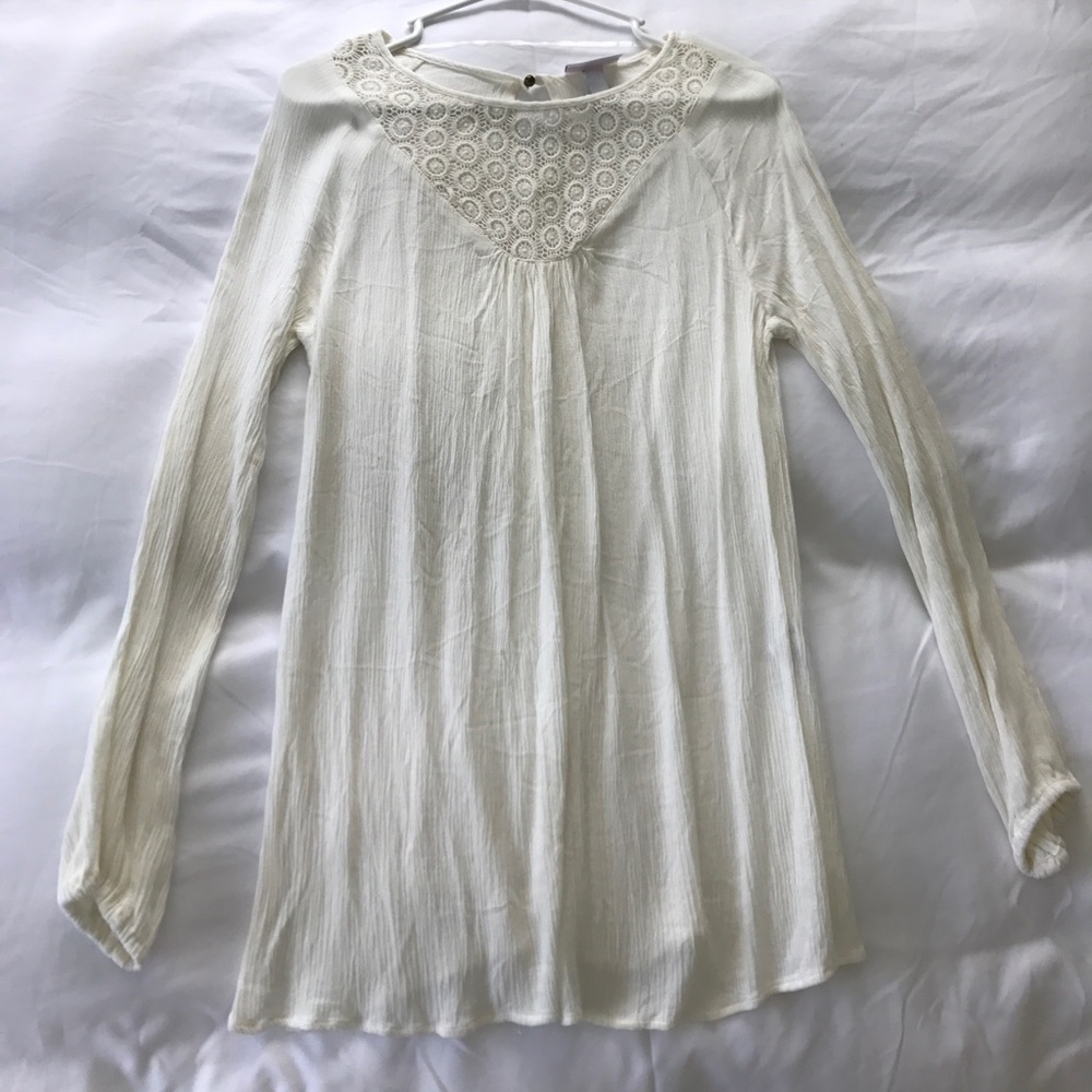 Cream maternity long sleeve top
