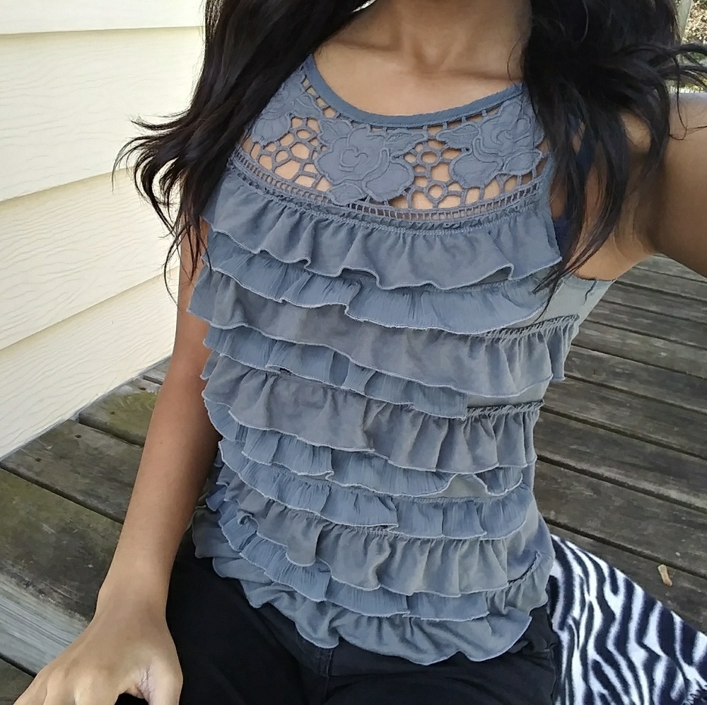 ruffled Gilly Hicks shirt