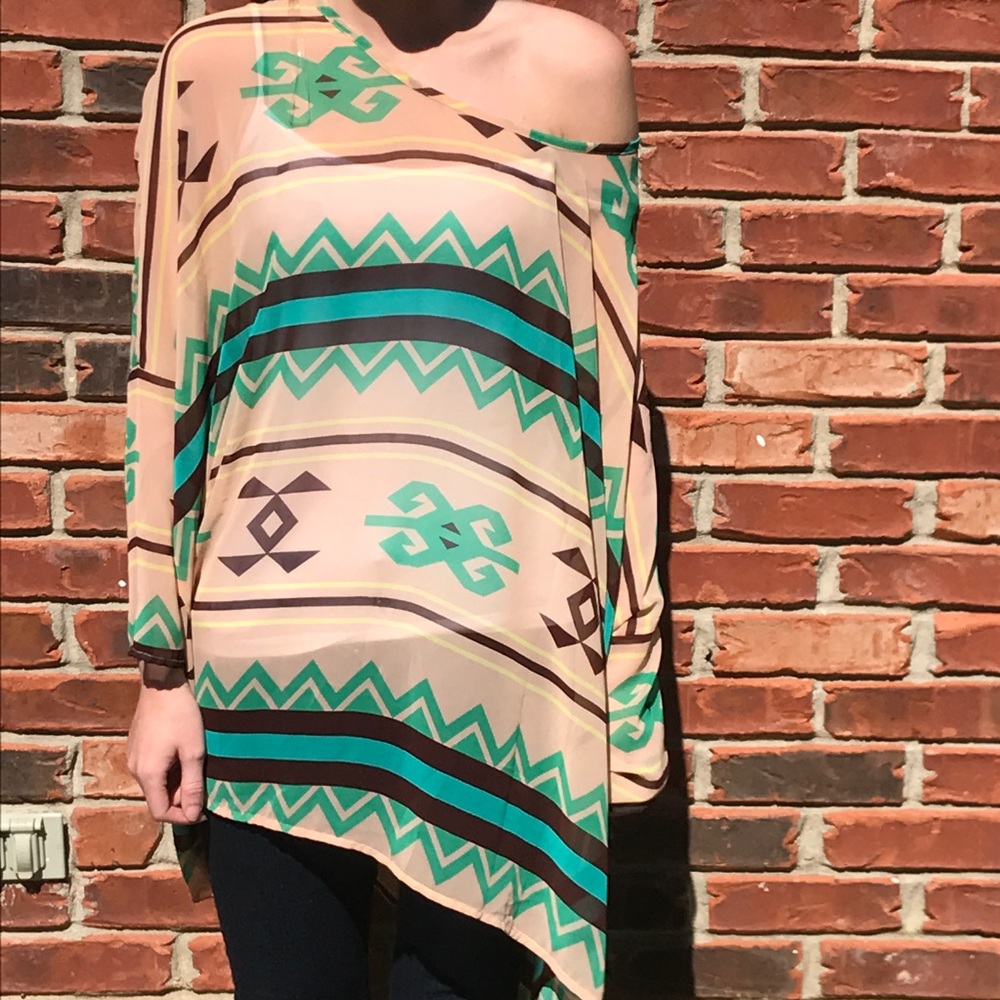 🌵Peach Love California Poncho - Picture 2 of 6