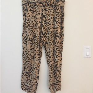 Free People cheetah haram pants