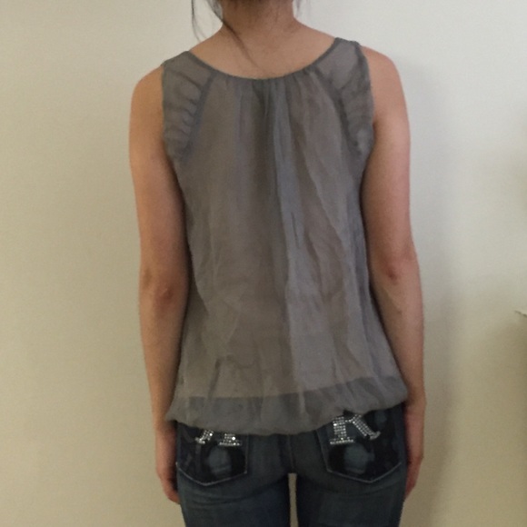 Club Monaco Grey knit top - Picture 3 of 3