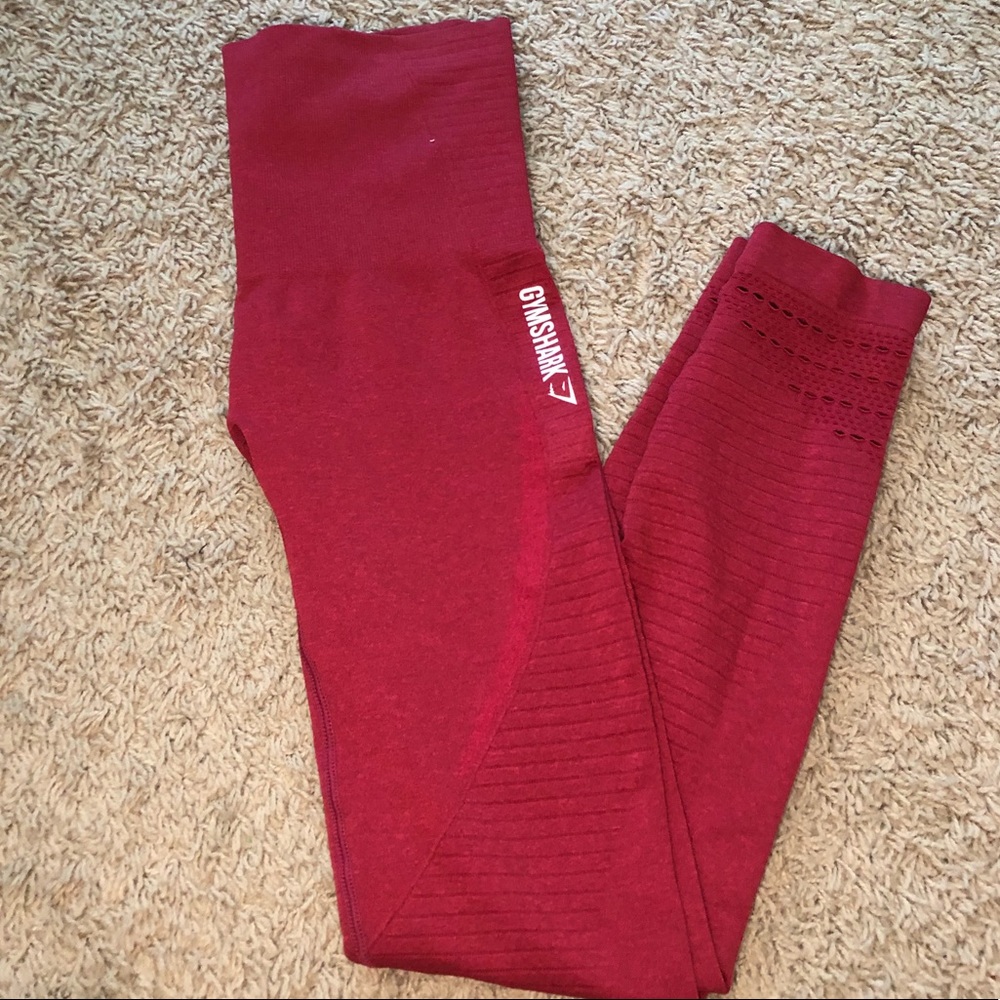 Gymshark red seamless leggings xs