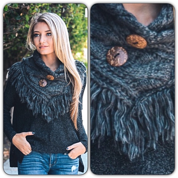 SOFT Chic Gray Neck Shoulder Warmer Scarf - Picture 4 of 8