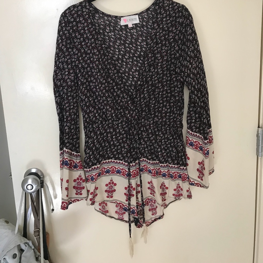 L’atiste long sleeve floral romper