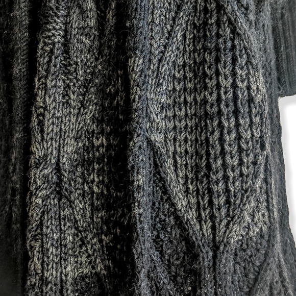 Wearable Art! Charcoal gray, textured wool & mohair long cardigan coat NWOT - Picture 8 of 9