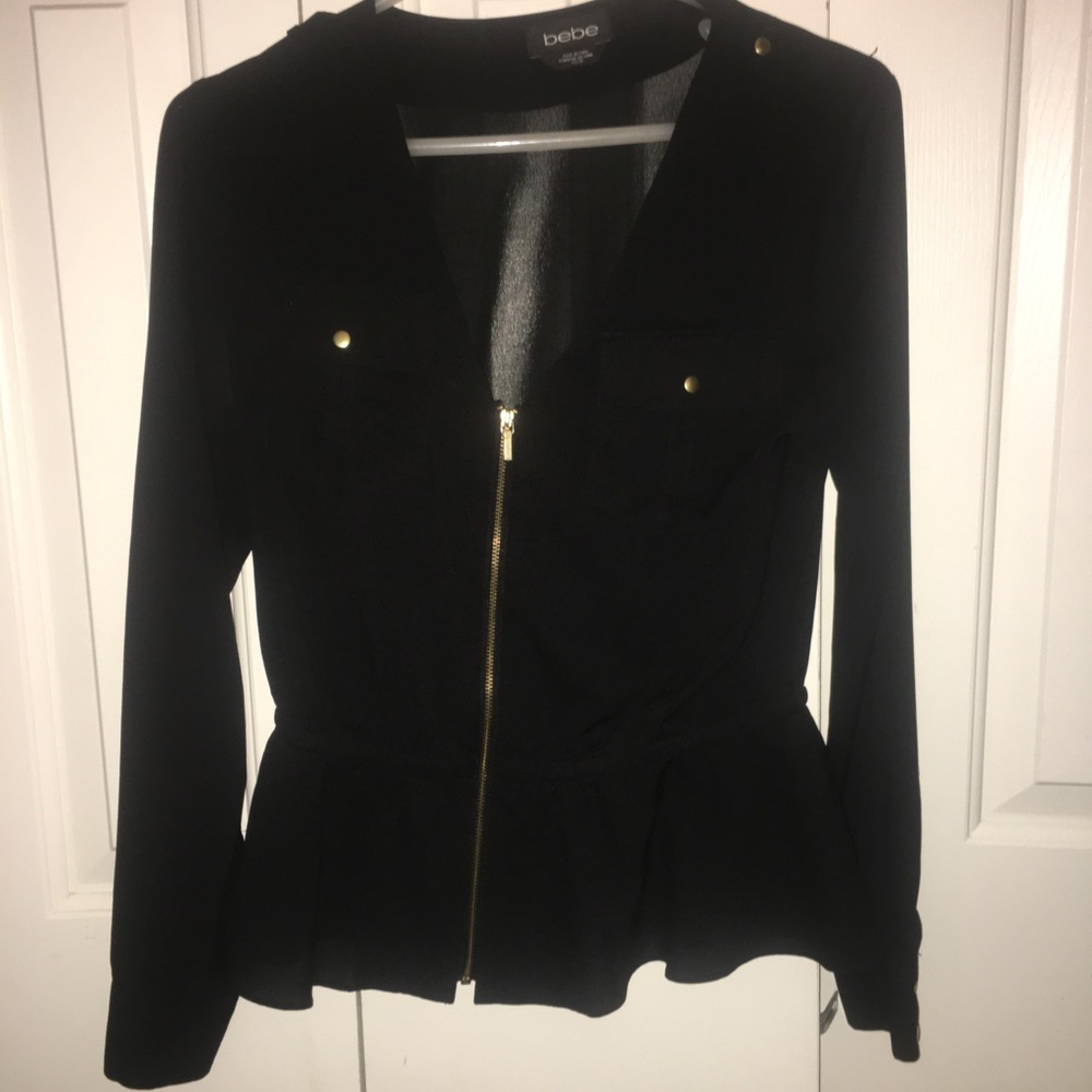 Bebe long sleeved peplum