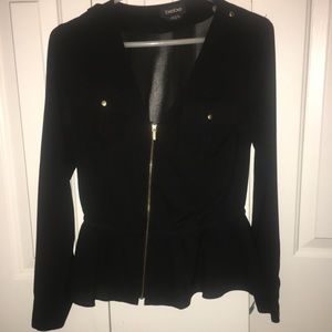 Bebe long sleeved peplum