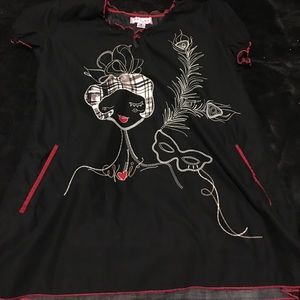 Women’s Koi Scrub Top M