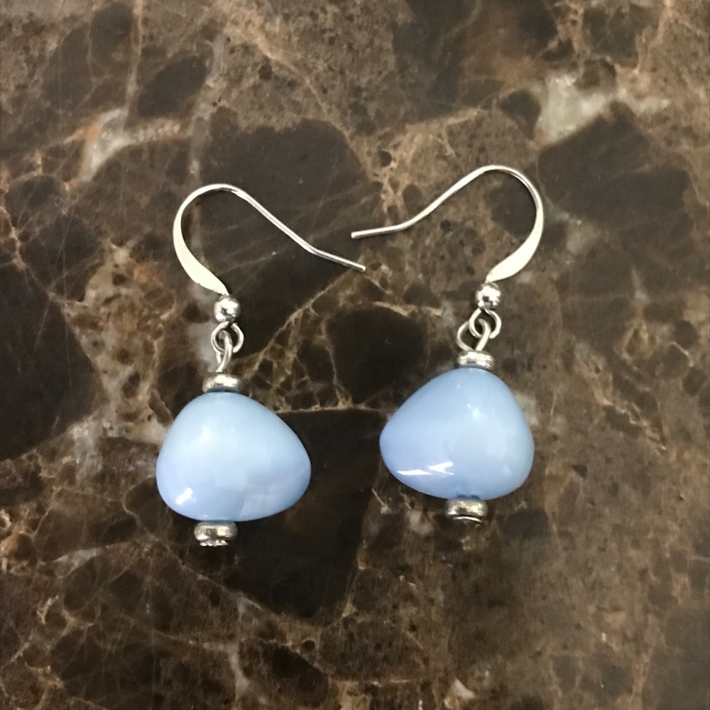 Light blue dangly earrings - excellent condition