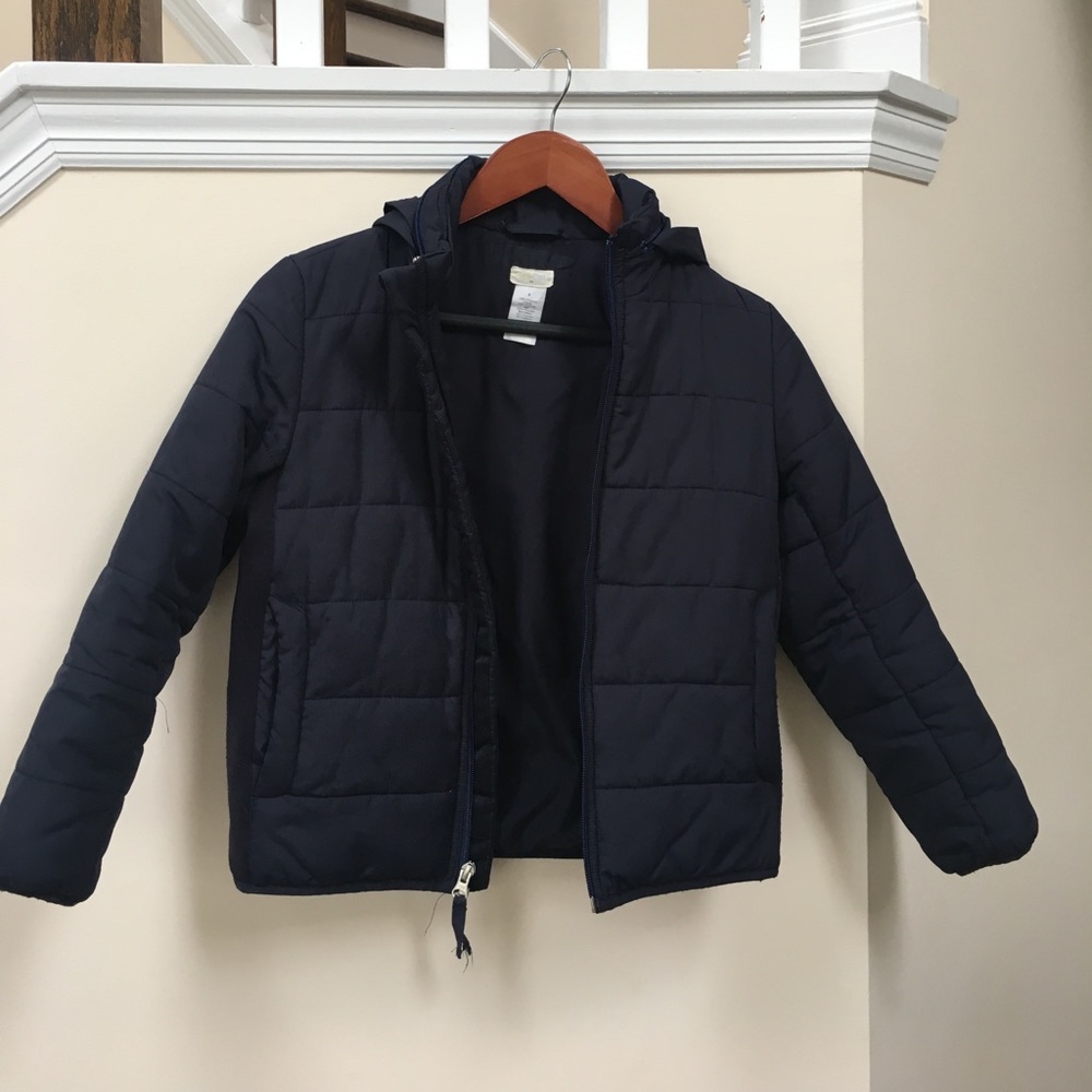 Boys CrewCuts navy winter coat sz 8