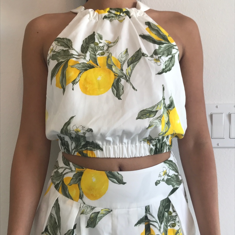 Moon River Silky two-piece set (top & shorts