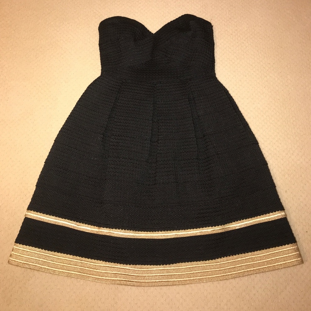 Bandage Dress with Gold Trim